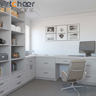 comprare Moderni armadi da cucina White Shaker con bordi di bancone laminati Half Bullnose fabbricazione online