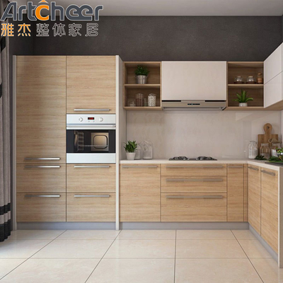 comprare Armadi da cucina in legno massello personalizzati in stile minimalista con bancone in acrilico puro fabbricazione online