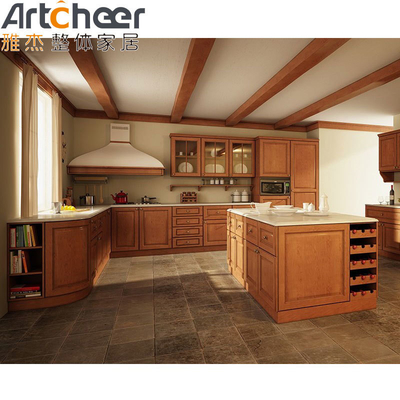 comprare Armadietti da cucina in mogano eleganti e durevoli con telaio in legno massello in stile moderno fabbricazione online