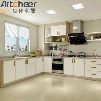 comprare Armadio da cucina a cassetti con isola regolabile in bianco e nero Sunmica Design fabbricazione online