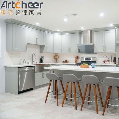 comprare Arredamento di cucina modulare in legno massello in stile americano fabbricazione online