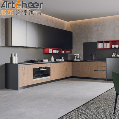 comprare Armadio di cucina in legno moderno con legno portatile e compensato fabbricazione online