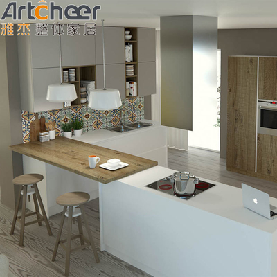 comprare Dimensioni personalizzate Mobili da cucina in legno compensato in stile europeo con set di armadi modulari fabbricazione online
