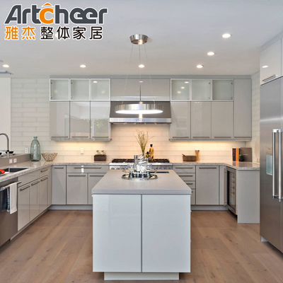 comprare Armadi da cucina in legno massello di lusso in stile moderno fabbricazione online