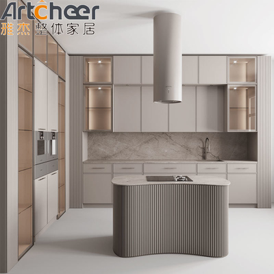 comprare Armadi di cucina modulari vintage con materiale di legno massiccio e set completo di Cucina fabbricazione online
