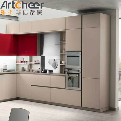 comprare Armadi da cucina a colori personalizzati in legno massello assemblare laminato Vantage Design in fiera fabbricazione online