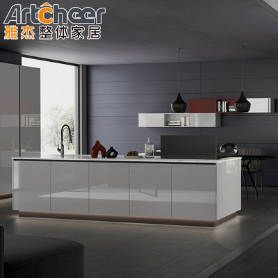 comprare Imballaggio postale N Modular Design Armadi da cucina con cerniere chiuse e morbide colore personalizzato fabbricazione online