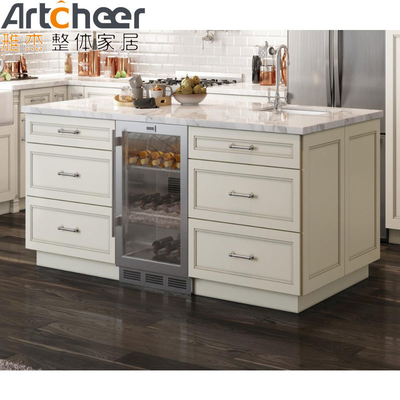 comprare Tavolo da cucina di design moderno con deposito e armadi per coloristi personalizzati fabbricazione online