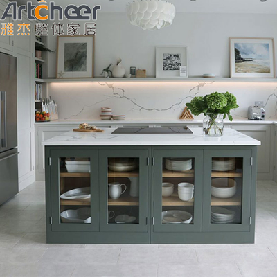 comprare Armadietto da bar a marmo per le isole di cucina personalizzate con piano di pietra e armadietti a base di porta durevoli fabbricazione online