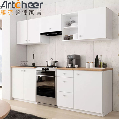 comprare Mini arredamento da cucina in compensato di colore grigio con trattamento superficiale del pannello della porta in lacca moderna fabbricazione online