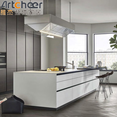 comprare Gabinetto Cucina Gabinetto Profilo in alluminio Mobili di design moderno con materiale HPL di grado E0 fabbricazione online