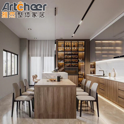 comprare Modern Style Customized Color Cabinet Pantry con Quartz Counter Top e magazzino fabbricazione online