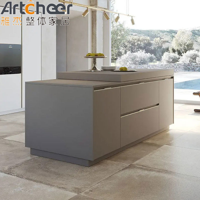 comprare Disegno di mobili da cucina intelligenti Armadio da cucina personalizzato con tavolo isolato e telaio in acciaio fabbricazione online