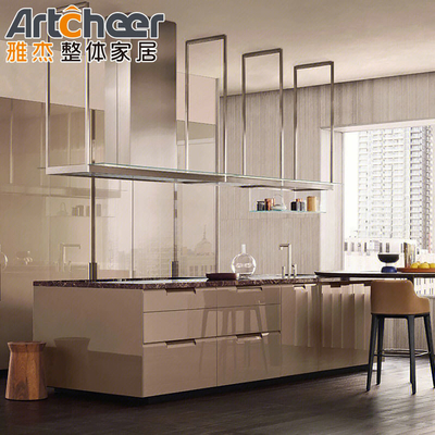comprare Moderni armadi da cucina di design con e pronti per assemblare materiale di porta in legno massello fabbricazione online