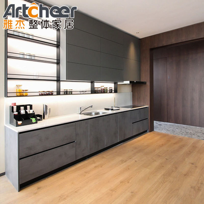 comprare Armadi da cucina per piccole stanze con carcassa in alluminio resistente e design moderno a forma di I fabbricazione online