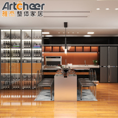 comprare Armadi Scandinavi Arredamento da cucina Moderno Con Armadi A Dimensioni Personalizzate E Tavolo Isola fabbricazione online