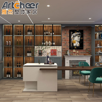 comprare Armadietti da cucina in stile americano con un design a scossa solida e un manico in acciaio inossidabile fabbricazione online
