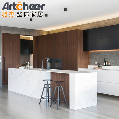 comprare Colorato su misura Ready to Assemble Armadi da cucina con isola in lacca o finitura fabbricazione online