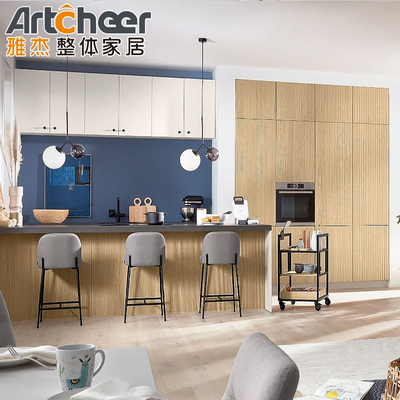 comprare Arredamento da cucina a muro in legno di betulla in stile europeo per mobili da cucina modulari fabbricazione online