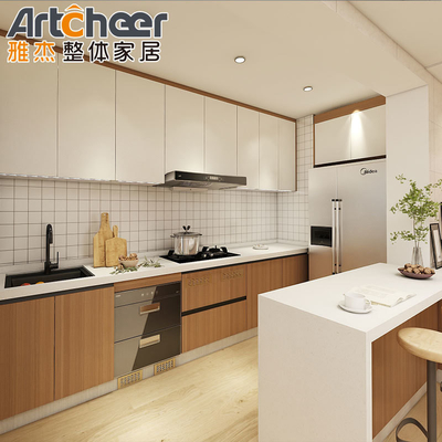 comprare Set di armadietti da cucina acrilici di dimensioni personalizzate con design modulare e grado di materiale E0 fabbricazione online