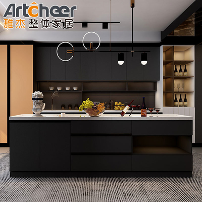 comprare Moderno armadietto da cucina in acrilico con armadietto isola per il Sud Africa Villa Open Style fabbricazione online