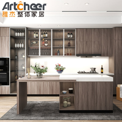 comprare Arredamento di cucina moderno a forma di I Arredamento di cucina a colori di legno massello per interni durevoli fabbricazione online