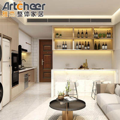 comprare Arredamento per cucina in rivestimento in legno personalizzato con design duraturo e moderno fabbricazione online