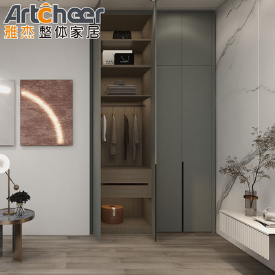 comprare Armadio di combinazione aperta di legno moderno per vestiti in mobili da camera da letto armadio walk-in fabbricazione online