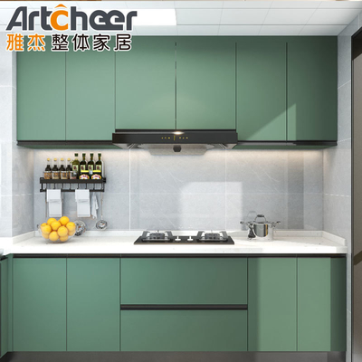 comprare Moderno e elegante armadietto da cucina con pannello di porta a membrana in PVC fabbricazione online