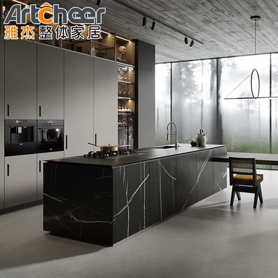 comprare Arredamento di cucina in legno massello a forma I Arredamento di cucina in legno a finitura Arredamenti di dispensa per la tua cucina fabbricazione online