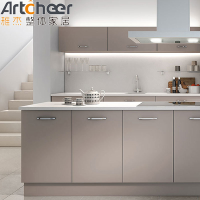comprare Armadietto da cucina bianco brillante con bancone bullnose stratificato fabbricazione online