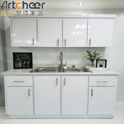 comprare Piccolo armadietto da cucina curvo in lega di alluminio con colore personalizzato e dimensione modulare / RTA fabbricazione online