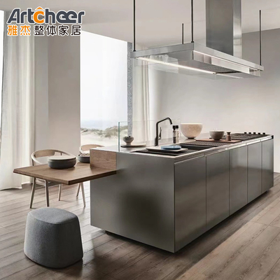 qualità  Base Cabinets Luxury Italian Design Modern Kitchen Cabinet Set Stone Top Wood Frame fabbrica