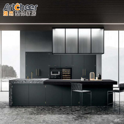 comprare Armadio da cucina in legno massello in dimensioni personalizzate con contenitore per rifiuti e design modulare fabbricazione online