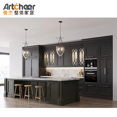 comprare Armadietto da cucina di design contemporaneo con scaffali ecologici di grado E1 fabbricazione online