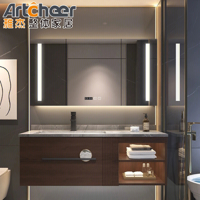 comprare Dispositivi idroponici per bagno rettangolare / armadietto con lavandino e armadietto laterale fabbricazione online