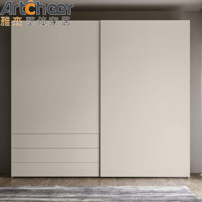 Melamina Finitura Carcassa di compensato Stile minimalista italiano Porte scorrevoli per camera da letto