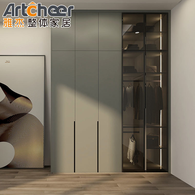 Dispositivo per la camera da letto in legno massello con rilievo a due porte e altezza regolabile